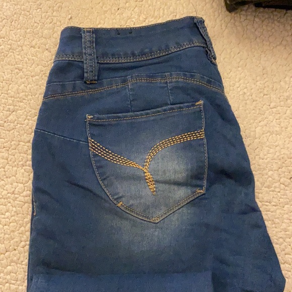 Royalty For Me Distressed Stretch Denim jeans size 8 with cuffs - Picture 8 of 15